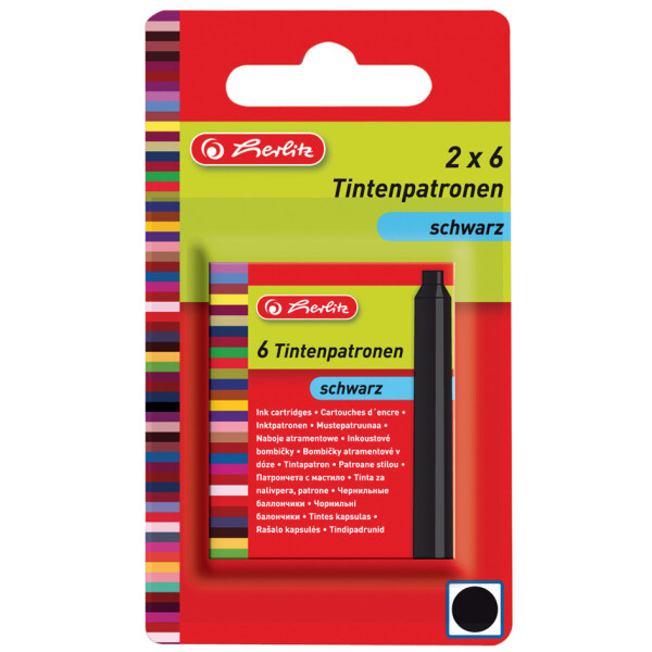 herlitz Standard-Tintenpatronen, königsblau, Blisterkarte