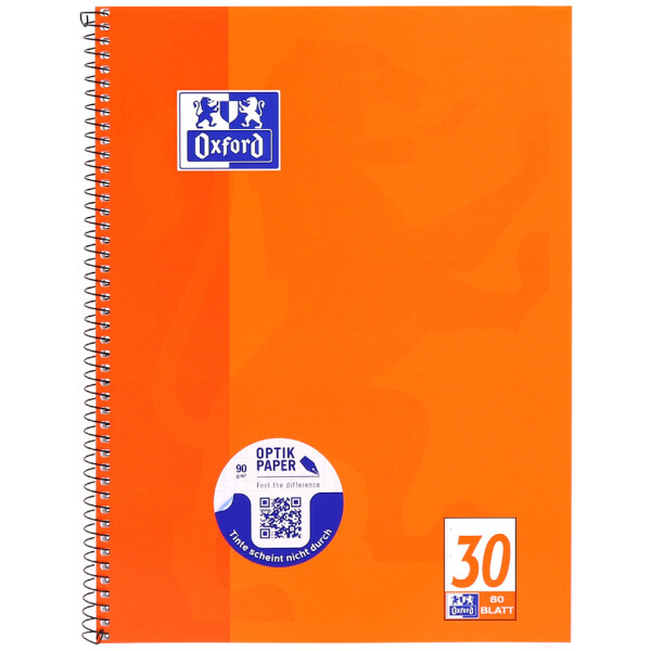Oxford Collegeblock, DIN A4+, kariert, 80 Blatt
