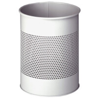 DURABLE Papierkorb METALL, rund, 15 Liter, metallic silber