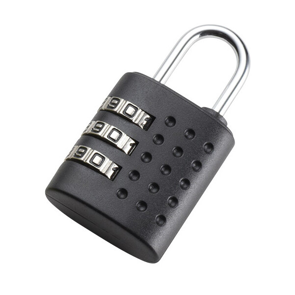 JSA Zahlen-Gepäckschloss, 3-stellige Kombination, schwarz