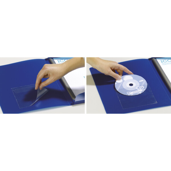 DURABLE Selbstklebetaschen POCKETFIX CD DVD, transparent