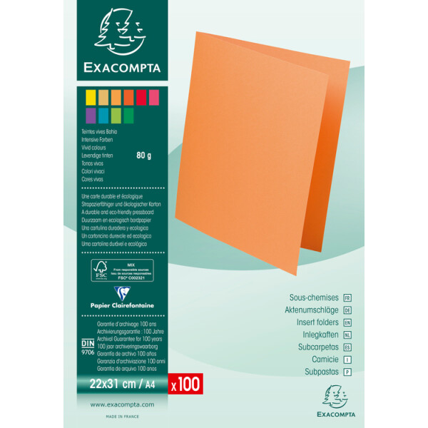 EXACOMPTA Aktendeckel ROCKS, DIN A4, 80 g qm, königsblau