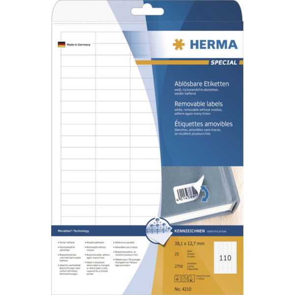 HERMA Universal-Etiketten SPECIAL, 96 x 50,8 mm, weiß