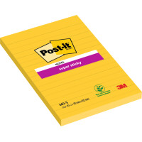 Post-it Haftnotizen super sticky notes, 101 x 152 mm, gelb