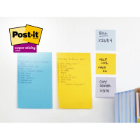 Post-it Haftnotizen super sticky notes, 101 x 152 mm, gelb