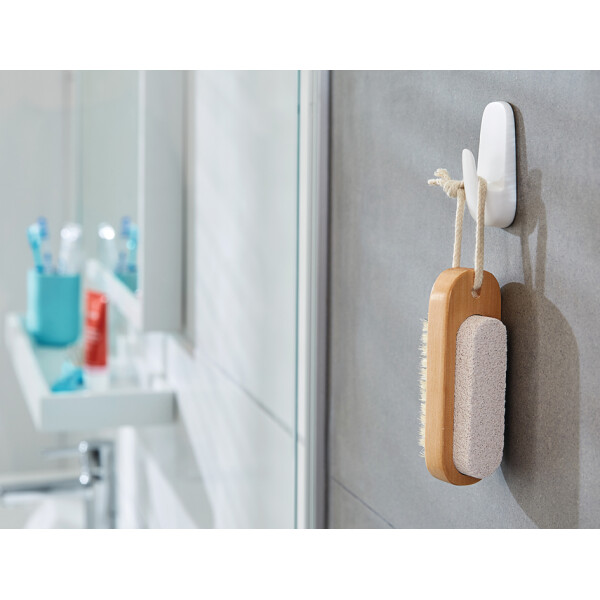 tesa Powerstrips Haken WATERPROOF Small Plastik, weiß