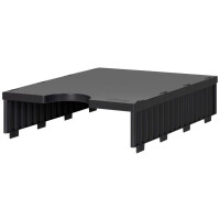 styro Aufbaueinheit styrodoc uno, 2 Fächer, schwarz schwarz