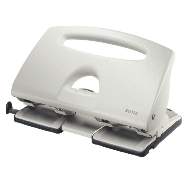LEITZ Doppellocher, Stanzleistung: 40 Blatt, grau