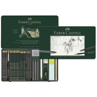 FABER-CASTELL PITT GRAPHITE Set groß, 26-teiliges Etui