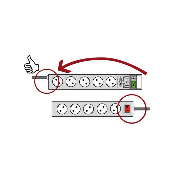 brennenstuhl Steckdosenleiste "Super-Solid", 5-Fach, silber