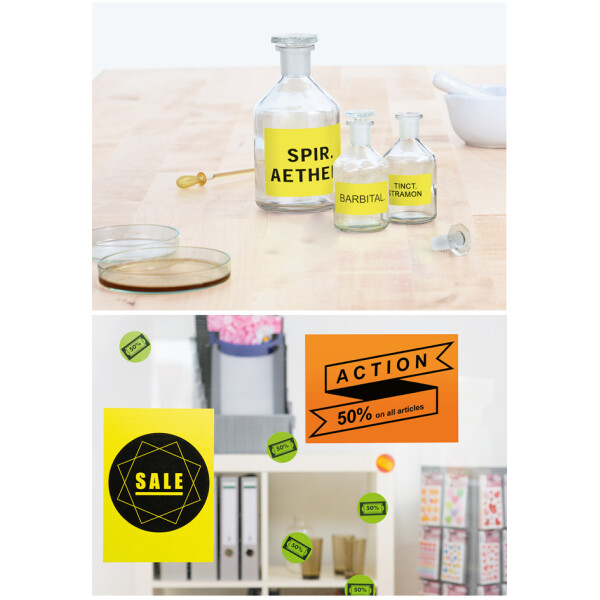 HERMA Universal-Etiketten SPECIAL, 210 x 297 mm, neon-grün