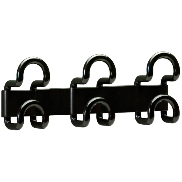 UNiLUX Wandgarderobe "FIL 343", 3 Haken, Farbe: schwarz
