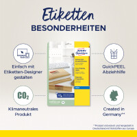 AVERY Zweckform Transparente Adress-Etiketten, 210 x 297 mm