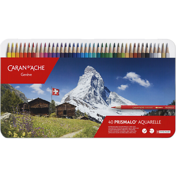 CARAN DACHE Buntstifte PRISMALO Aquarelle, 12er Metalletui