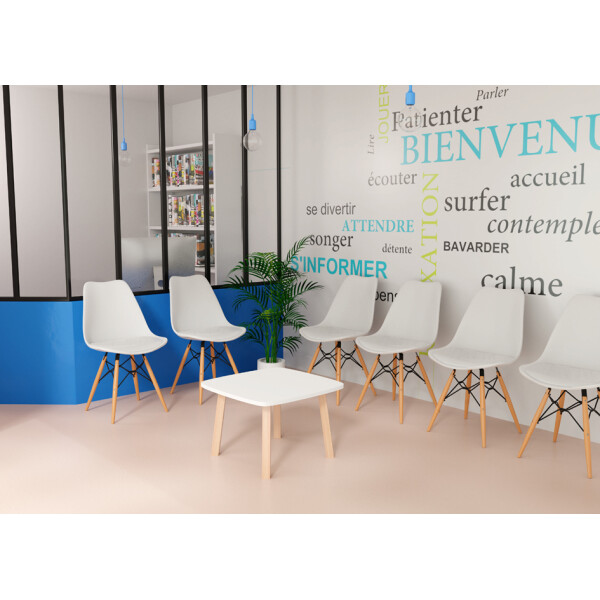 PAPERFLOW Beistelltisch "WOODY", aus massivem Holz, weiß