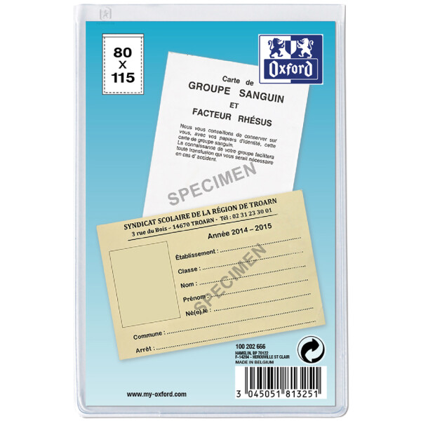 Oxford Ausweishülle, PVC, 1-fach, 0,15 mm, Format: DIN B4