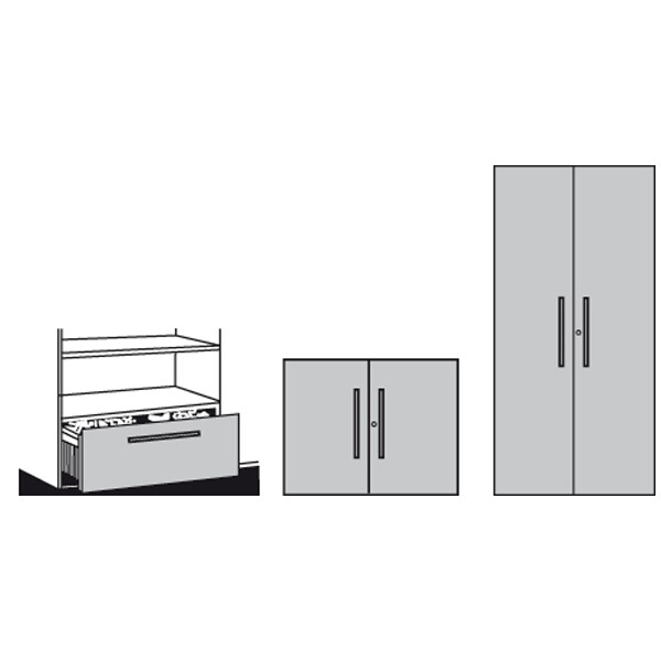 kerkmann Regalfeld Dante mit Rückwand, (B)1.000 mm, weiß