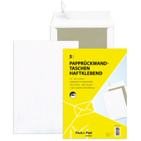 MAILmedia Versandtasche weiß mit Papprücken,...