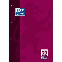 Oxford Arbeitsblock, DIN A4, 50 Blatt, Lineatur 3