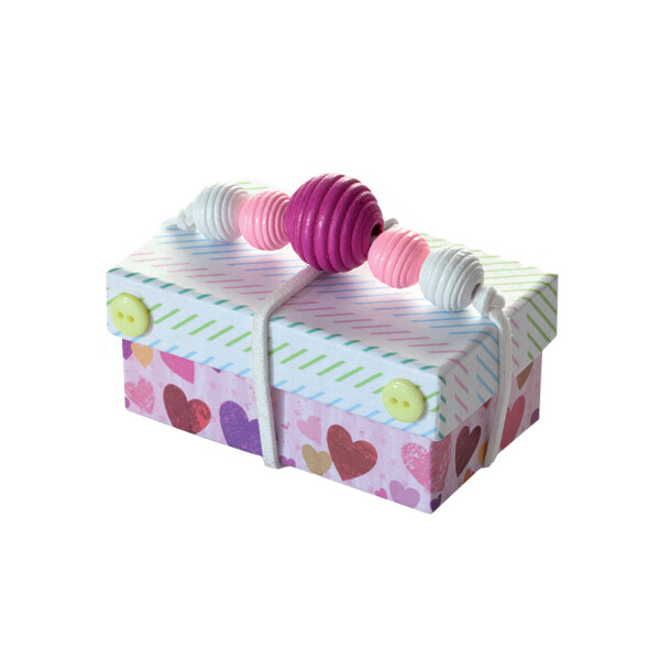 folia Holzperlen "Pastell", rund, 4 Größen sortiert