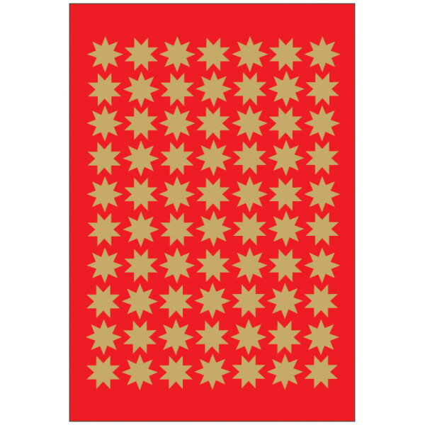 HERMA Weihnachts-Sticker DECOR "Sterne", 22 mm, gold