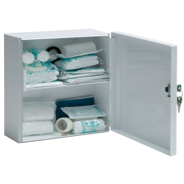 LEINA Verbandschrank A, Inhalt DIN 13169, weiß