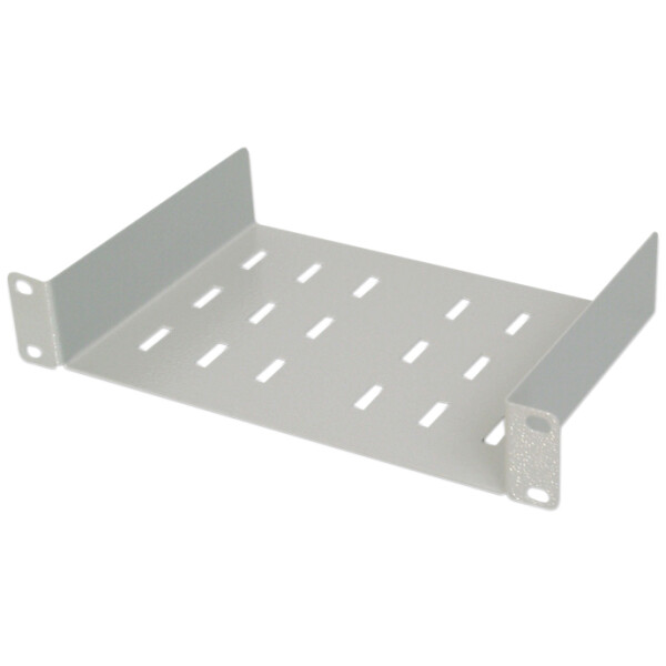 DIGITUS 10" Fachboden, 1 HE, lichtgrau RAL 7035