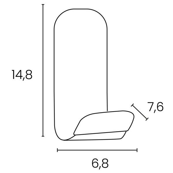 UNiLUX Garderobenhaken "STEELY", magnetisch, dunkelgrau