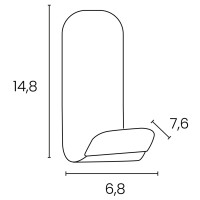 UNiLUX Garderobenhaken "STEELY", magnetisch,...