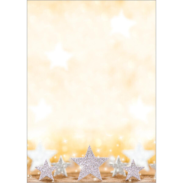 sigel Weihnachts-Motiv-Papier "Glitter Stars", A4, 90 g qm