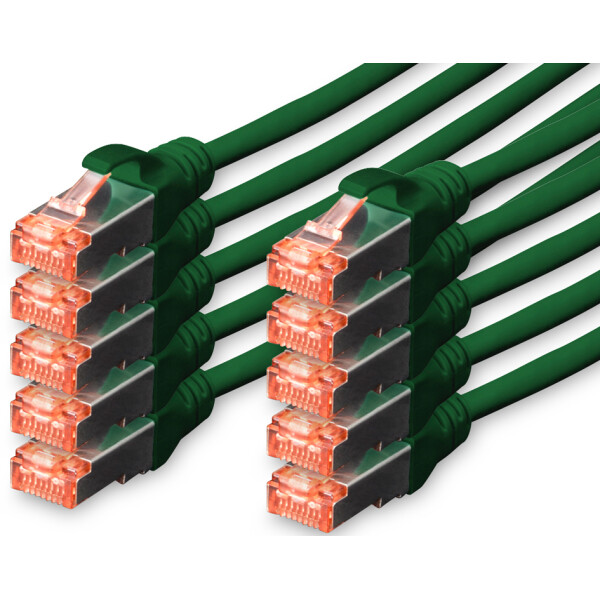 DIGITUS Patchkabel Kat. 6, S FTP, 1,0 m, rot, Set