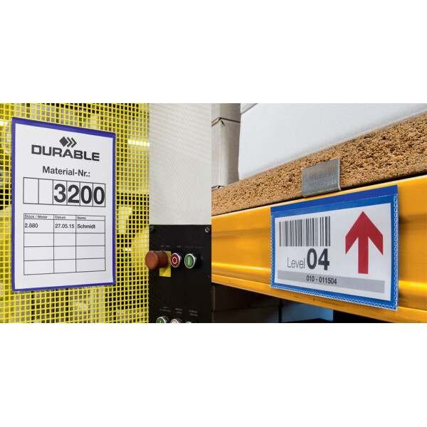 DURABLE Kennzeichnungstasche, magnetisch, 150 x 67 mm, blau