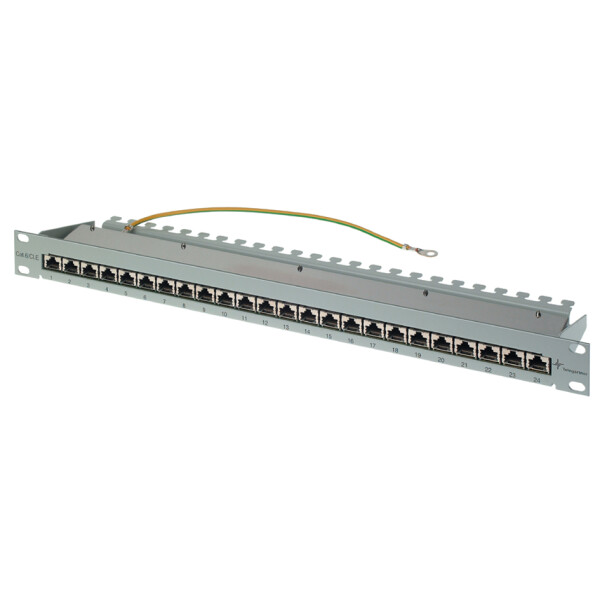 Telegärtner 19" Patch Panel, K Class EA(tief), 24 x RJ45