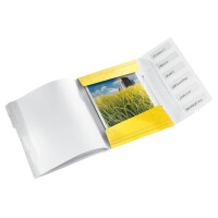 LEITZ Ordnungsmappe WOW, DIN A4, PP, 6 Fächer, schwarz-