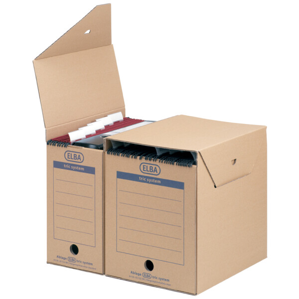 ELBA H&auml;ngemappen-Archiv tric System standard, naturbraun