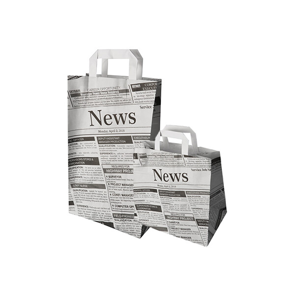 PAPSTAR Tragetasche "Newsprint", 220 x 100 x 360 mm