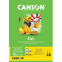 CANSON Zeichenblock Kids, DIN A2, 90 g qm, 30 Blatt