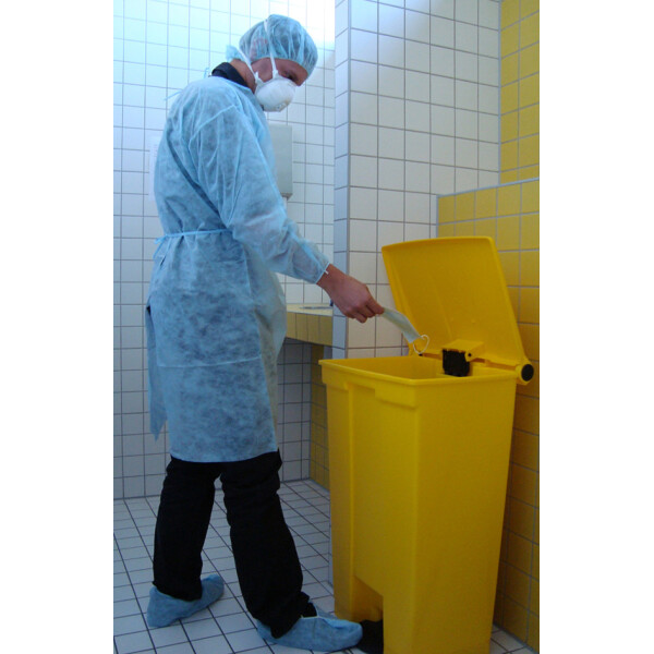 Rubbermaid Tret-Abfalleimer Slim Jim, 68 Liter, beige