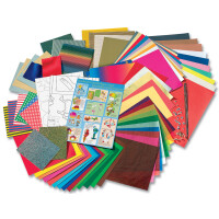 folia Bastelpapier-Koffer Jumbo, 107-teilig