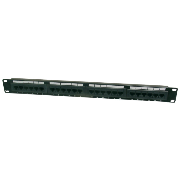 DIGITUS 19" Patch Panel Kat.5e, Klasse D, 24 x RJ45, 1 HE