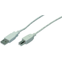 LogiLink USB 2.0 Kabel, USB-A - USB-B Stecker, 5,0 m,schwarz