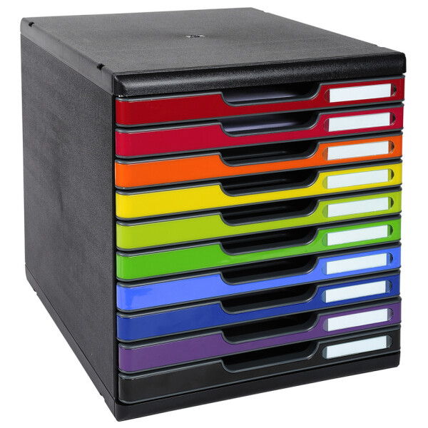 EXACOMPTA Schubladenbox MODULO A4, 5 Schübe, harlekin