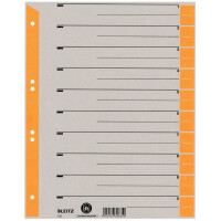 LEITZ Trennblätter, A4 Überbreite, Kraftkarton 230g qm, blau