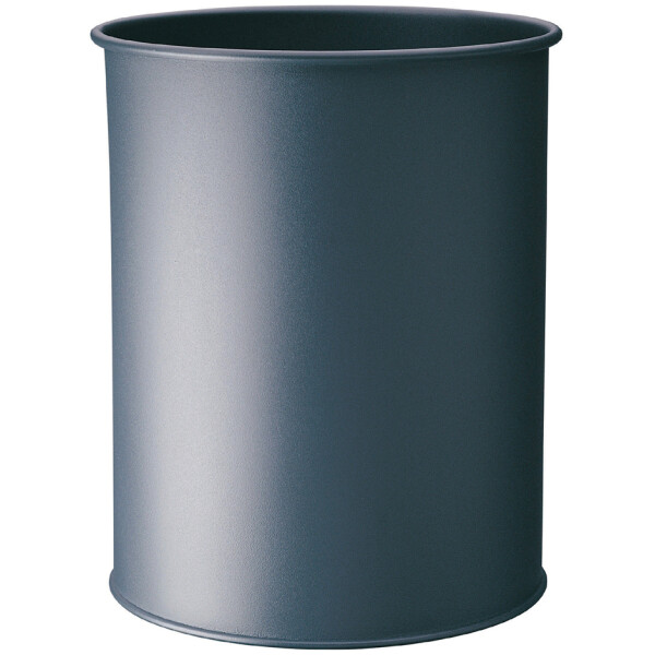 DURABLE Papierkorb METALL, rund, 15 Liter, anthrazit