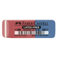 FABER-CASTELL Kautschuk-Kombi-Radierer 7070-40, rot blau