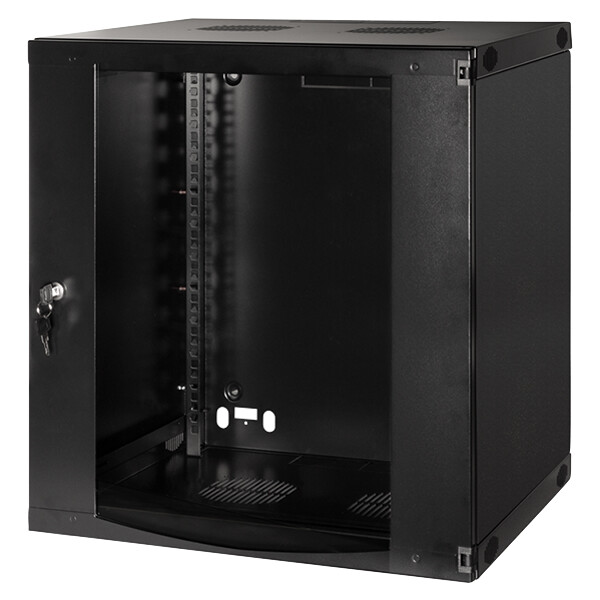 LogiLink Ersatztür für 19" Wandverteiler, 12 HE, schwarz