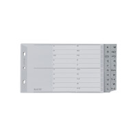 LEITZ Kunststoff-Register, A-Z, A5, PP, 20-teilig, grau