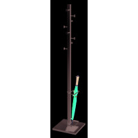 kerkmann Garderobenständer Slimline, 8 Haken, alusilber