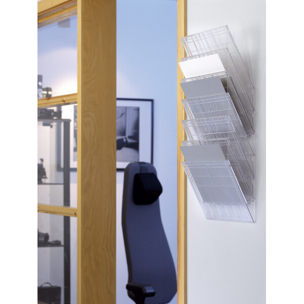 DURABLE Wand-Prospekthalter-Set "FLEXIBOXX 6", A4, 6 F&auml;cher