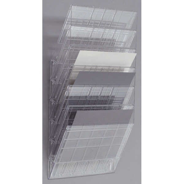 DURABLE Wand-Prospekthalter-Set "FLEXIBOXX 6", A4, 6 F&auml;cher